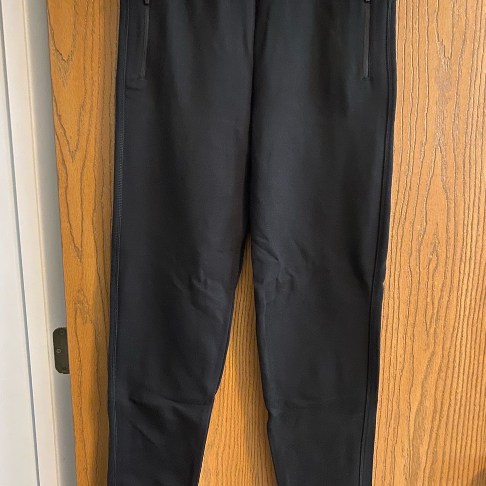 Black Joggers with Elastic Waistband and Tapered Legs